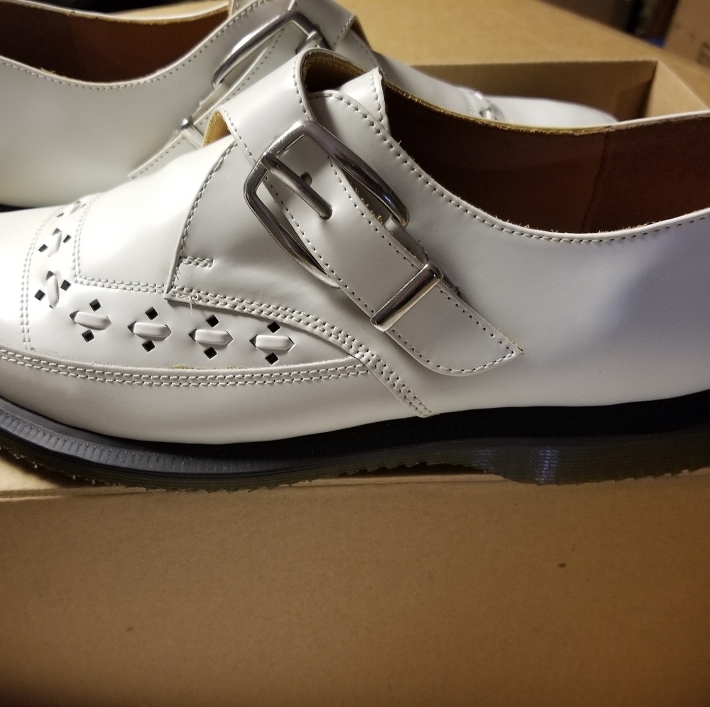 Dr Martens white loafer